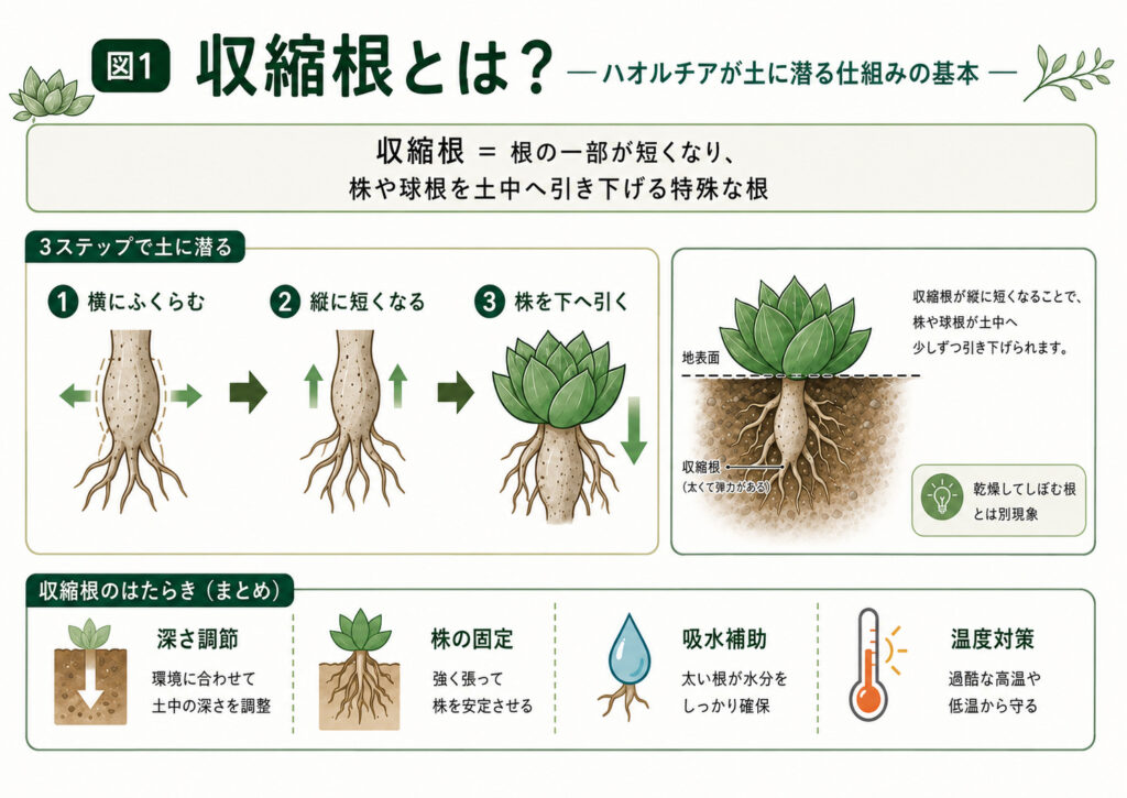 図説 収縮根とは
